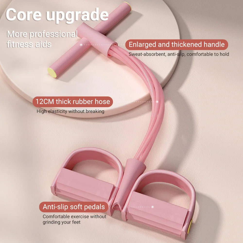 Resistance Band Trainer with Foot Pedals