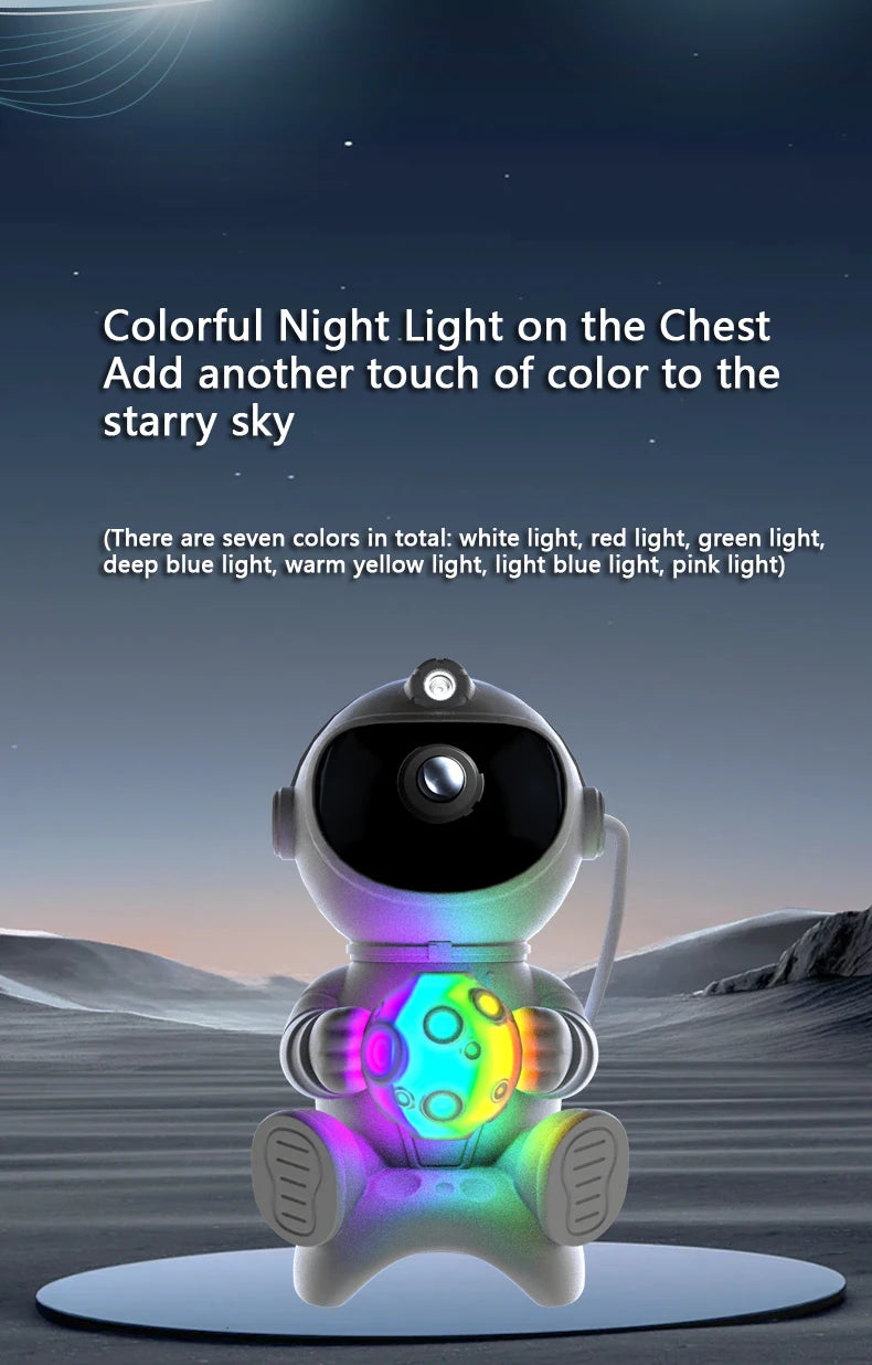 Astronaut Galaxy Projector Night Light with Bluetooth Speaker