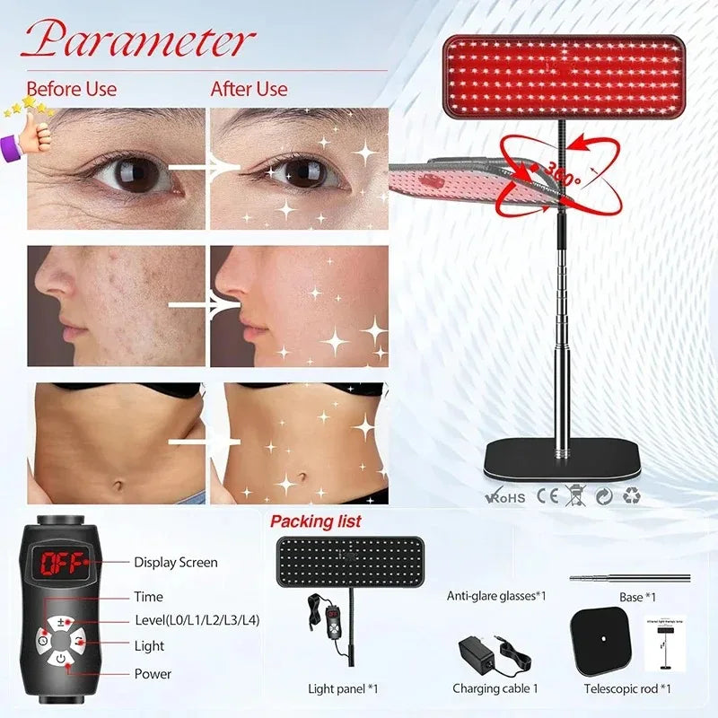 Infrared Red Light Therapy Panel with Stand