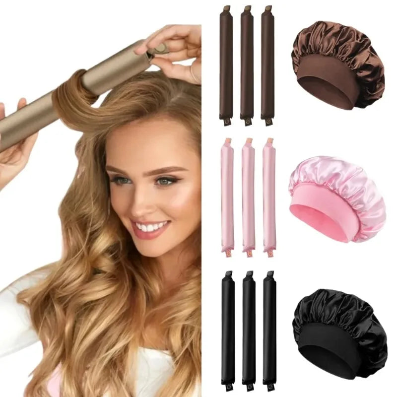 Satin Heatless Curling Rod Set