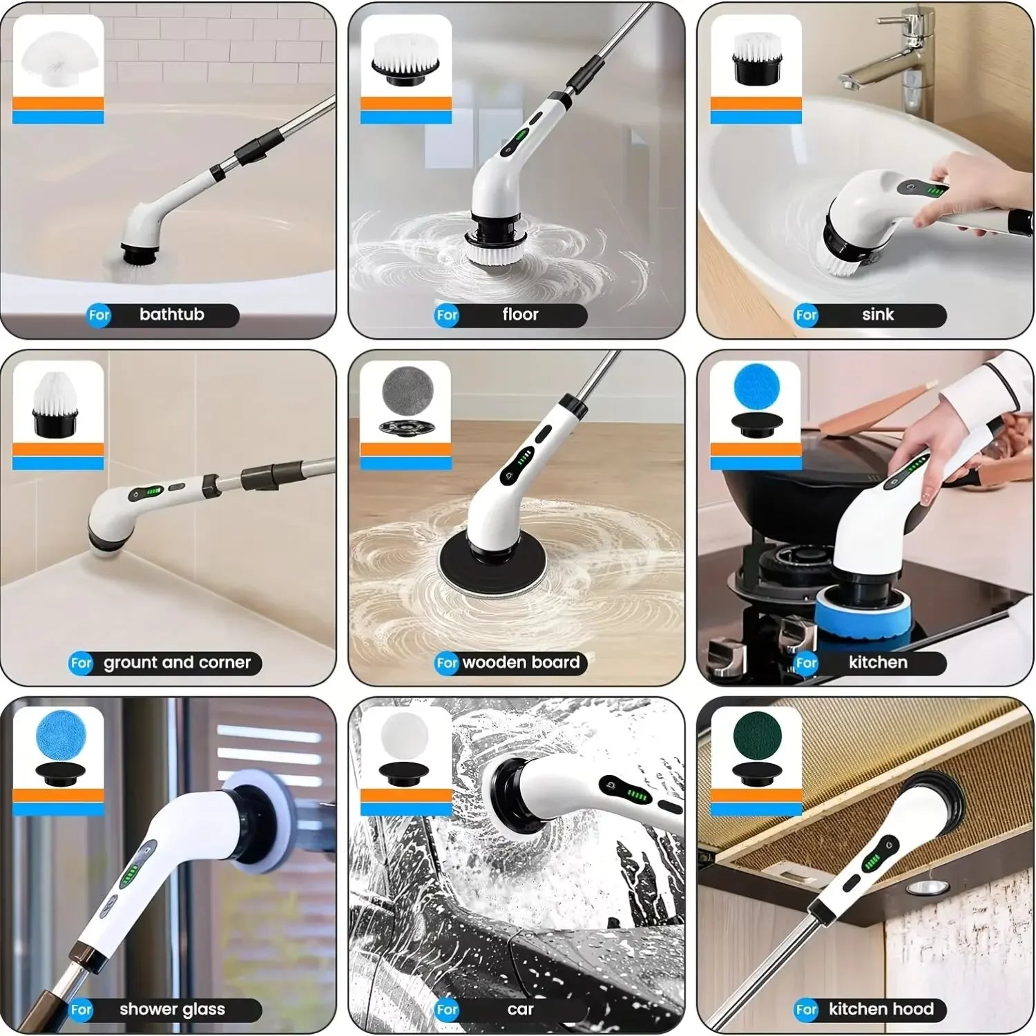 Cordless Power Spin Scrubber (Extendable Handle)