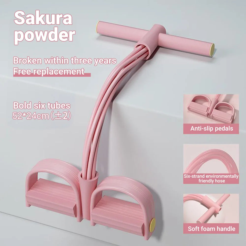 Resistance Band Trainer with Foot Pedals