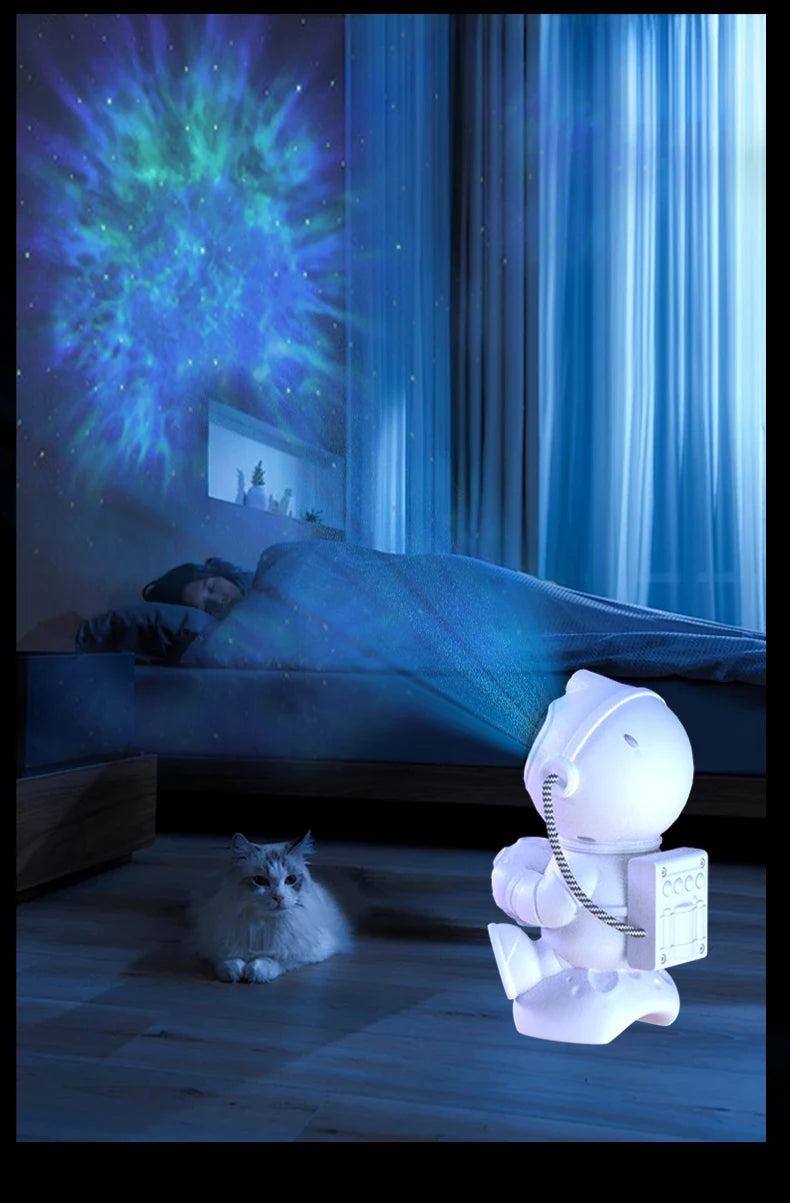 Astronaut Galaxy Projector Night Light with Bluetooth Speaker
