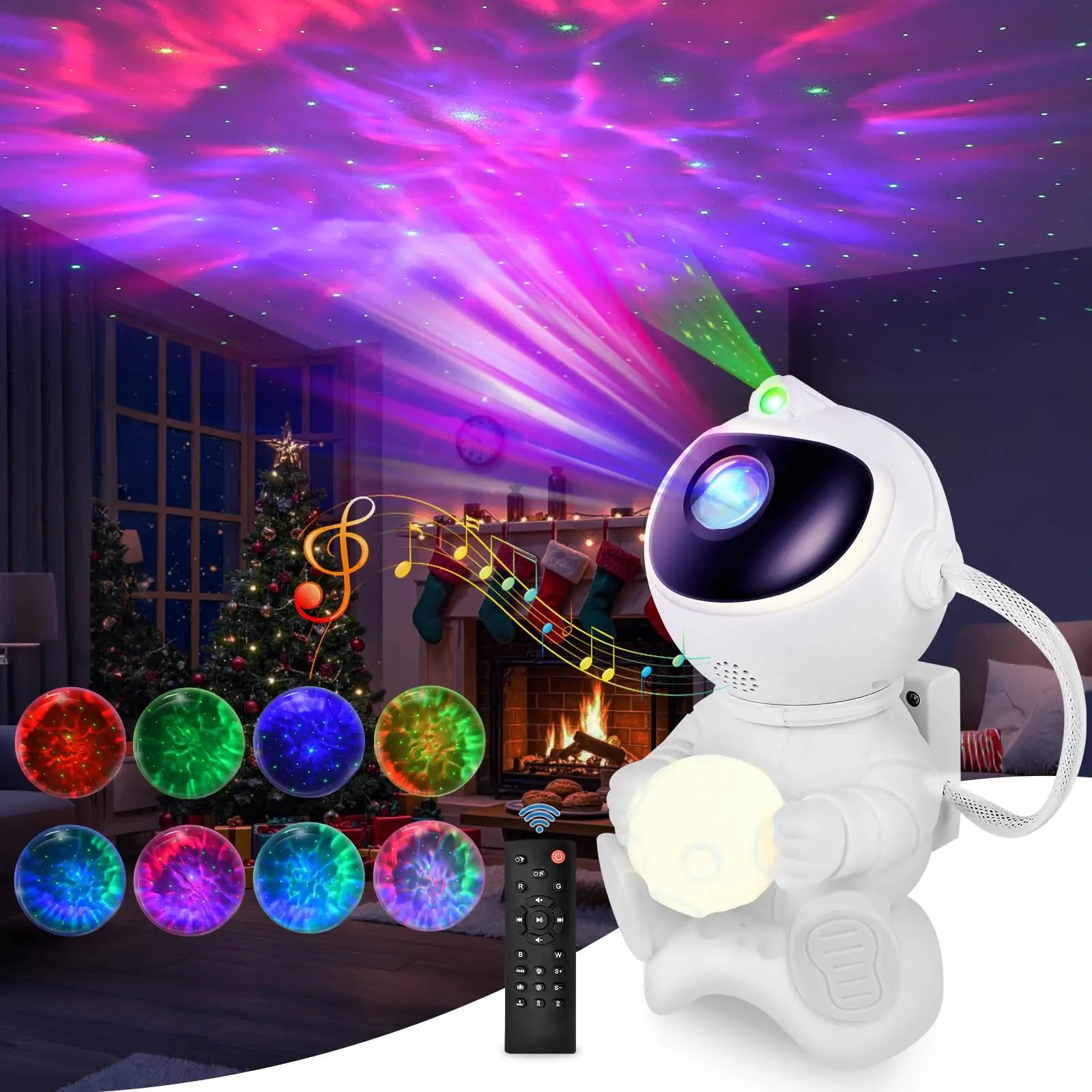 Astronaut Galaxy Projector Night Light with Bluetooth Speaker