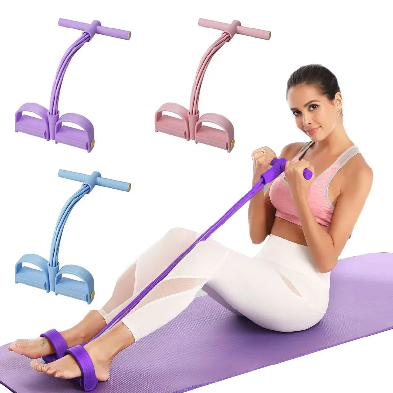 Resistance Band Trainer with Foot Pedals