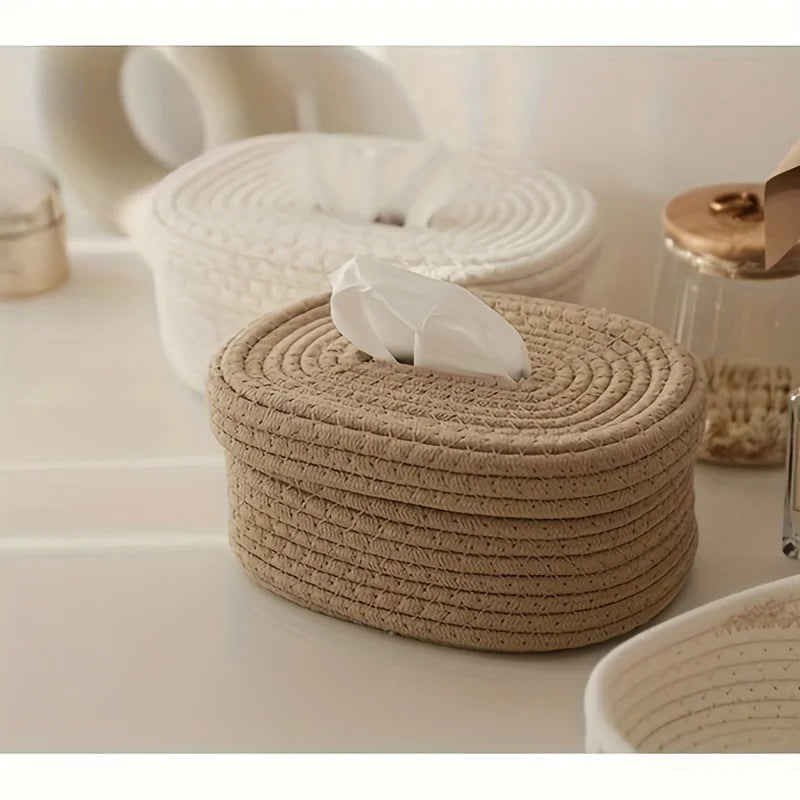 Handwoven Tissue Box Cover