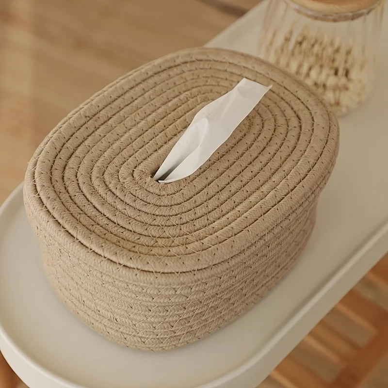 Handwoven Tissue Box Cover