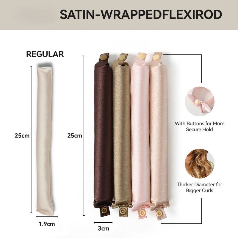 Satin Heatless Curling Rod Set
