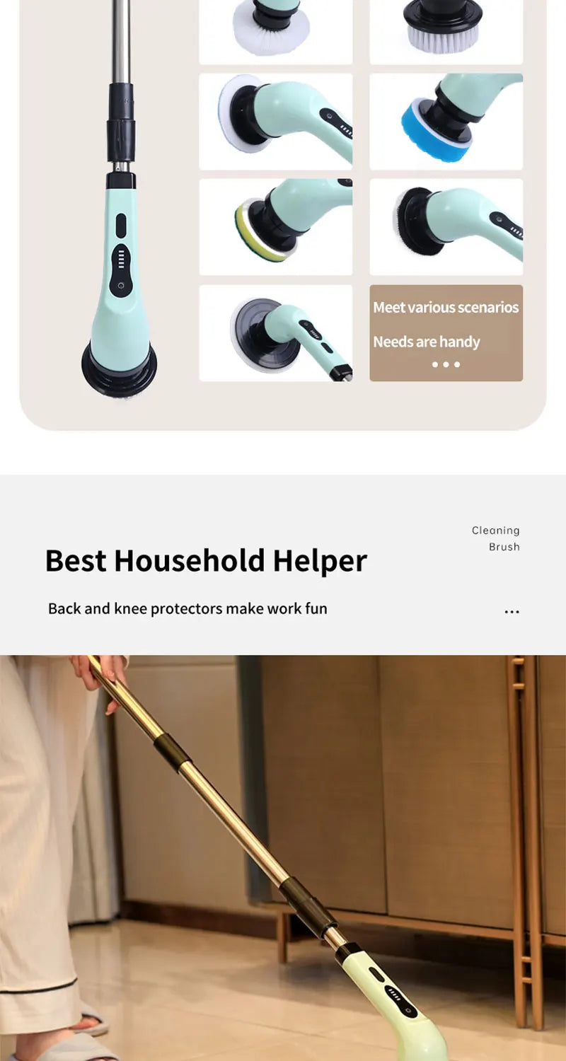 Cordless Power Spin Scrubber (Extendable Handle)