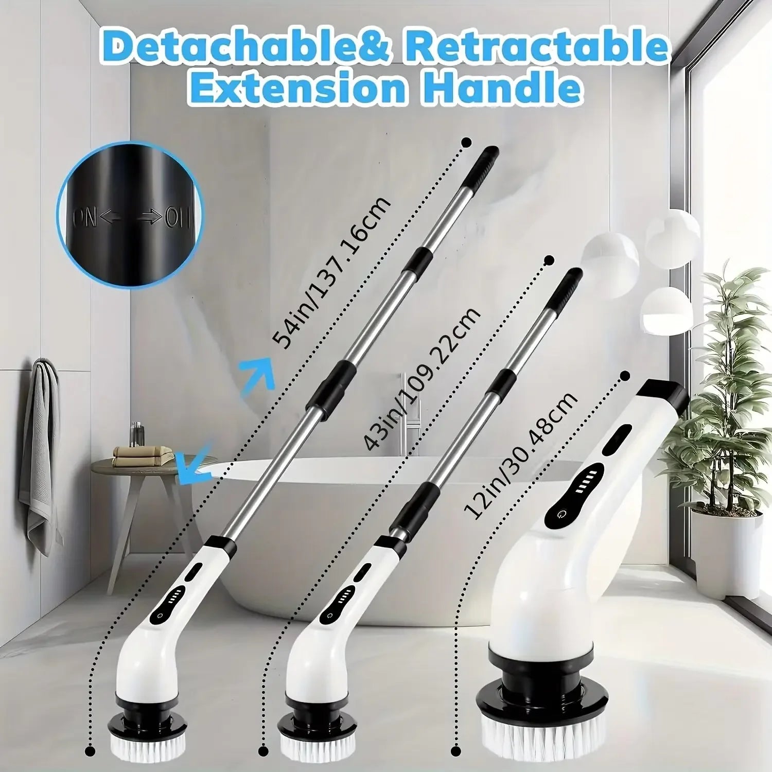 Cordless Power Spin Scrubber (Extendable Handle)